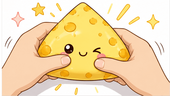 Kawaii İsviçre Peynir Dilimi (Üçgen Prizma) Paper Squishy Yapımı - 9. Adım: Pofur Pofur Sık ve Rahatla! 🎉 Kağıt Sukuşi Yapım Aşaması