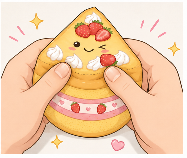 Kawaii Çilekli Pasta Dilimi Paper Squishy Yapımı - 6. Adım: Mikro Delik Aç & Slow-Rising Sıkma Zaferi! 🎉 Kağıt Sukuşi Yapım Aşaması