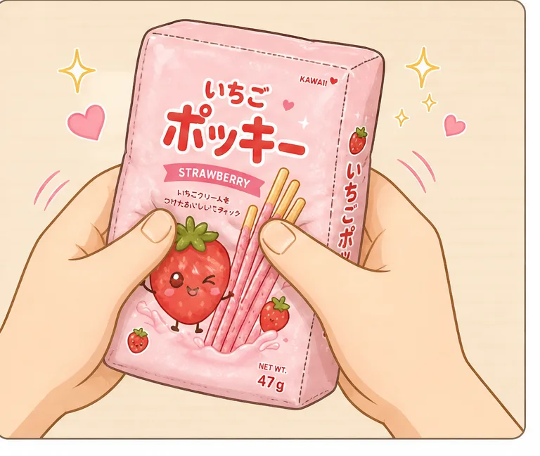 Çilekli Pocky Bisküvi Kutusu Paper Squishy Yapımı - 6. Adım: Barkoddan Delik Aç & Pocky Kutunu Sık! 🎉 Kağıt Sukuşi Yapım Aşaması