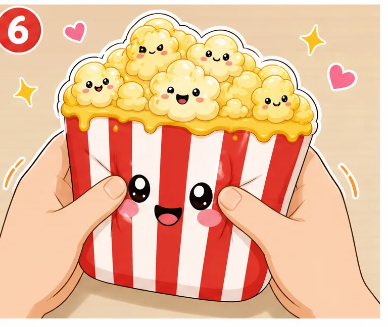 Çıtır Sinema Patlamış Mısır Kovası Paper Squishy Yapımı - 6. Adım: Tabandan Mikro Delik Aç & Mısır Kovanı Pofudukça Sık! 🎉 Kağıt Sukuşi Yapım Aşaması