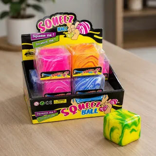 Mermer Desenli Squishy Küp (5x5 cm)
